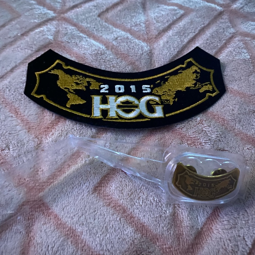2015 Harley Davidson HOG Jacket Vest Patch and Pin Badge